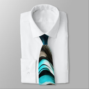 Molten Warmth Vivid Abstract Landscape Tie