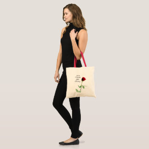 Mom 100th Birthday Red Rose Flower Personalized Tote Bag