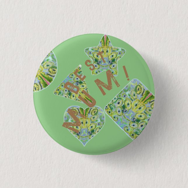 Mom! 1 Inch Round Button (Front)