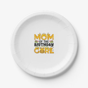 Mom 1st Birthday Girl Giraffe Theme Party Zoo Safa Paper Plate