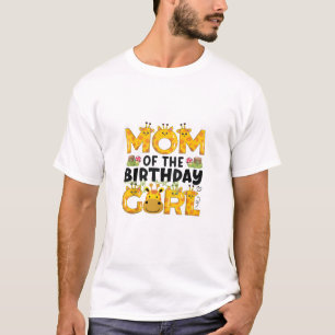 Mom 1st Birthday Girl Giraffe Theme Party Zoo Safa T-Shirt