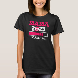 Mom 2023 baby loading pregnant with expecting girl T-Shirt