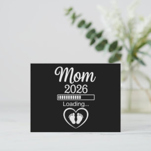 Mom 2026 Loading Dad Pregnancy Announcement Baby Postcard