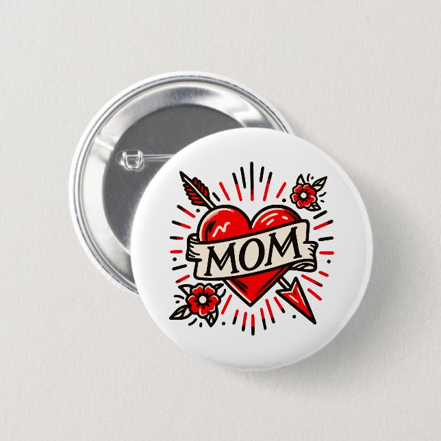 MOM 2 INCH ROUND BUTTON (Front & Back)