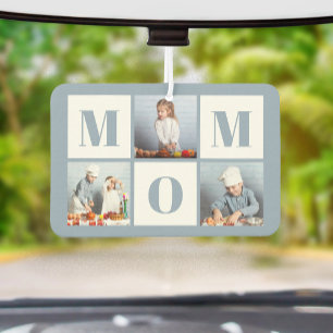 Mom 3 Photo Collage Dusty Blue Air Freshener