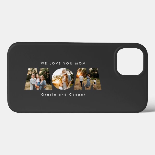 Mom 3 photo modern mothers day birthday gift Case-Mate iPhone case (Back (Horizontal))