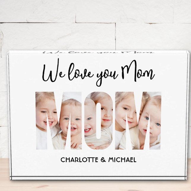 Mom 3 Photos Cutout Letters Photo Block (Creator Uploaded)