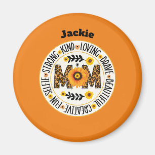 Mom: A Garden of Strength and Love Design Magnet