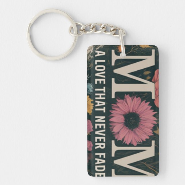 Mom: A Love That Never Fades Keychain (Front)