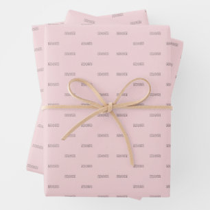Mom Alphabet Tracing Mother's Day Gift Light Pink Wrapping Paper Sheet