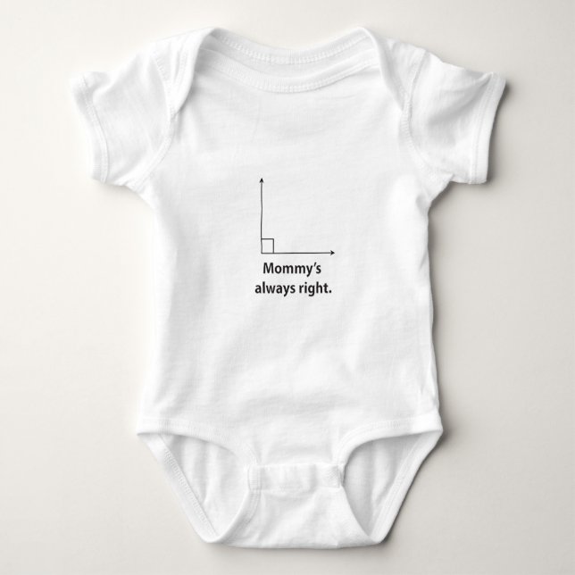 MOM ALWAYS RIGHT - funny math Baby Bodysuit (Front)