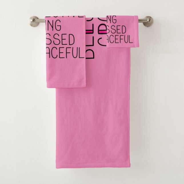 Mom Anagram Amazing Loving Protective Mother Bath Towel Set (Insitu)