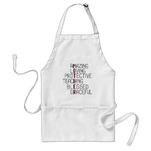 Mom Anagram Amazing Loving Protective Mother Standard Apron