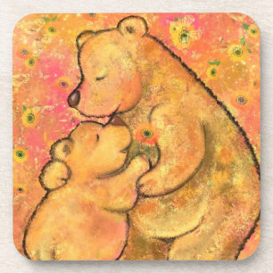 Mom and Baby Bear - Add Your Picture / Text / Name Coaster