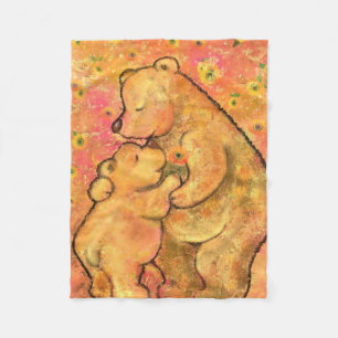 Mom and Baby Bear - Hug Fleece Blanket