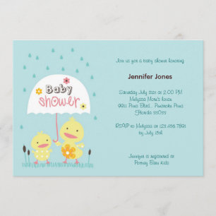 Mom and Baby Chick Invitation