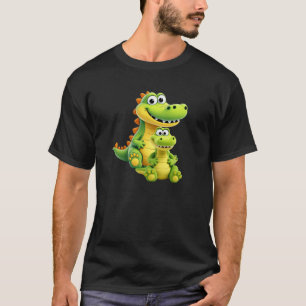 Mom and baby crocodile are happy. T-Shirt