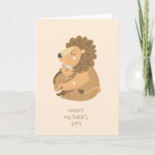Mom and Baby Cub Mother's Day Card
