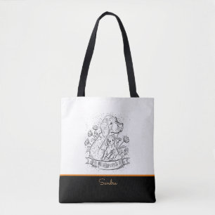 Mom and Baby Dog Tote Bag