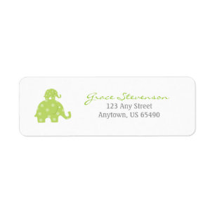 Mom and Baby Elephant Baby Labels