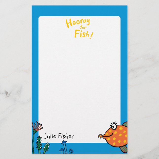 Mom and Baby Fish Kisses Stationery (Front)