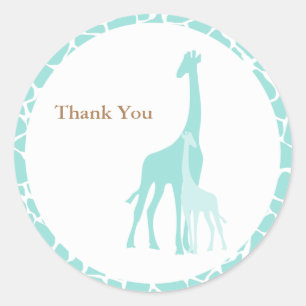 Mom and Baby Giraffe Stickers