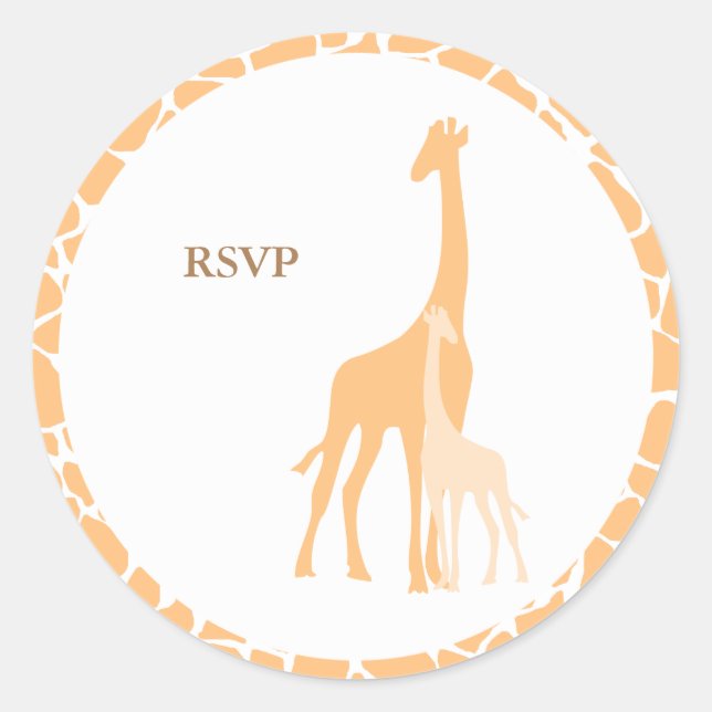 Mom and Baby Giraffe Stickers (Front)