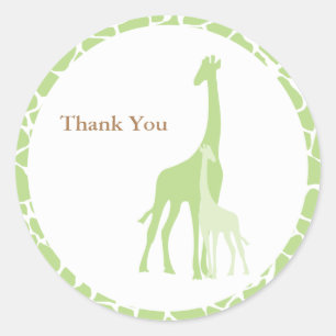 Mom and Baby Giraffe Stickers