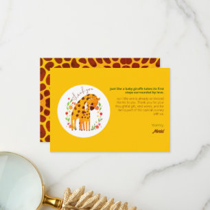 Mom and Baby Giraffe Thank You Card