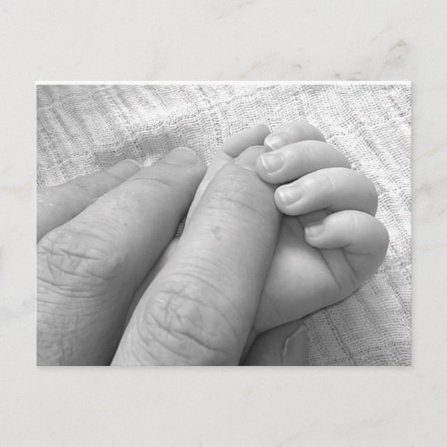 Mom and Baby Hands Postcard (Front)