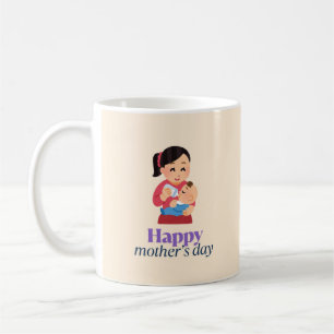 Mom and baby, happy mother's day coffee mug