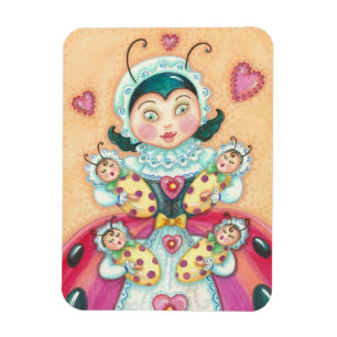 Mom And Baby Ladybugs MAGNET