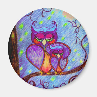 Mom and Baby Owl magnet by Carol Zeock