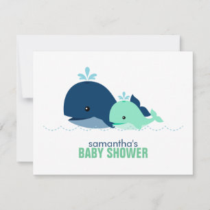Mom and Baby Whale Mom Advice Cards {green}