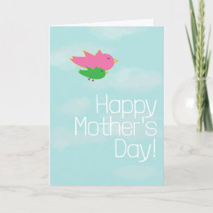 Mom and Child Birds Card