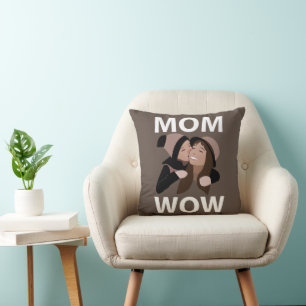 Mom and Child Mom Throw Pillow