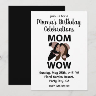 Mom and Child Mom's Birthday Invitation