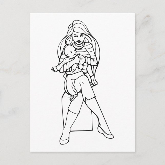 Mom and child postcard (Front)