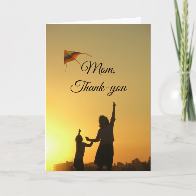 Mom And Child With Kite Card (Front)