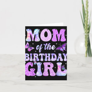 Mom And Dad Birthday Girl Butterfly Family Party D Card