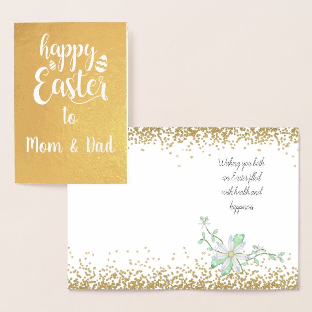 Mom and Dad Easter REAL FOIL Card (Display)