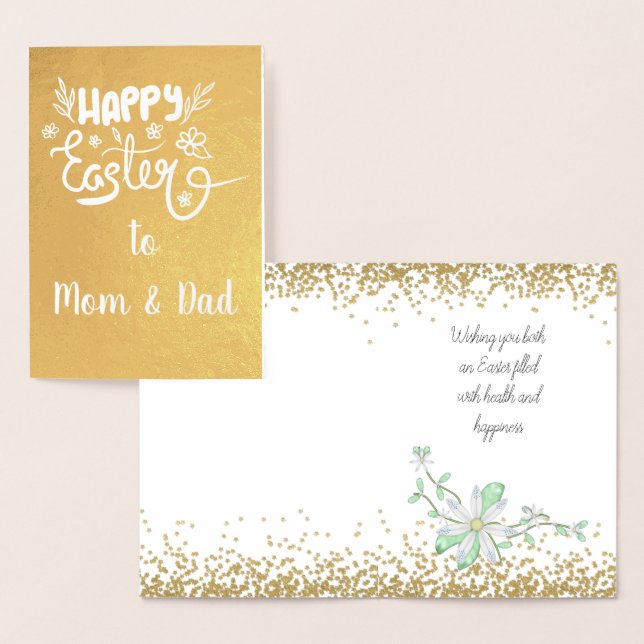 Mom and Dad Easter REAL FOIL Card (Display)