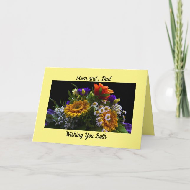 Mom And Dad Floral Easter Card (Front)