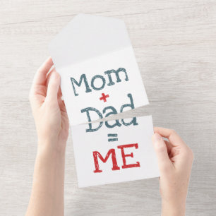 Mom and Dad is Me All In One Invitation