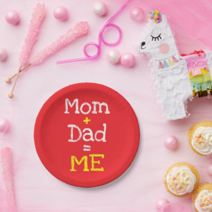 Mom and Dad is Me Paper Plate