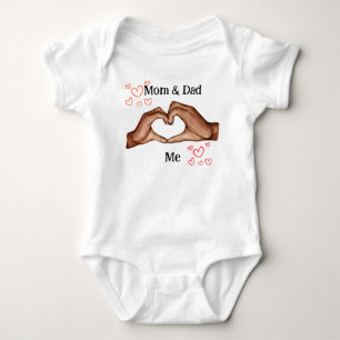 mom and dad love me baby bodysuit