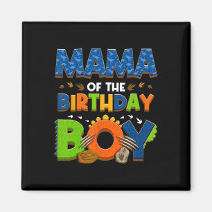 Mom And Dad Mama Birthday Boy Dinosaur Family Part Magnet