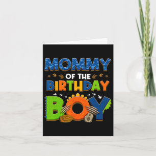 Mom And Dad Mommy Birthday Boy Dinosaur Family Par Card