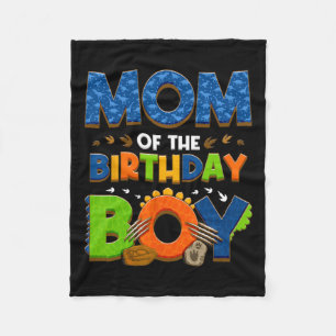 Mom And Dad Of The Birthday Boy Dinosaur Family Pa Fleece Blanket
