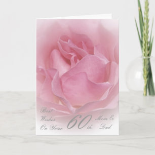 Mom And Dad Wedding Anniversary Card Pink Rose